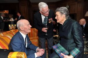 FEPOW Members Jim Crossan and Maurice Naylor with Patti Lomax (Photo courtesy of Bernard)