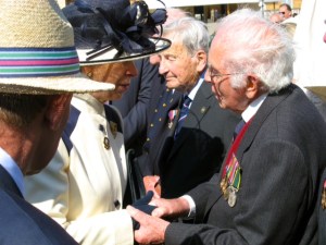 Picture of veteran Eddie Hunn with the Princess Royal
